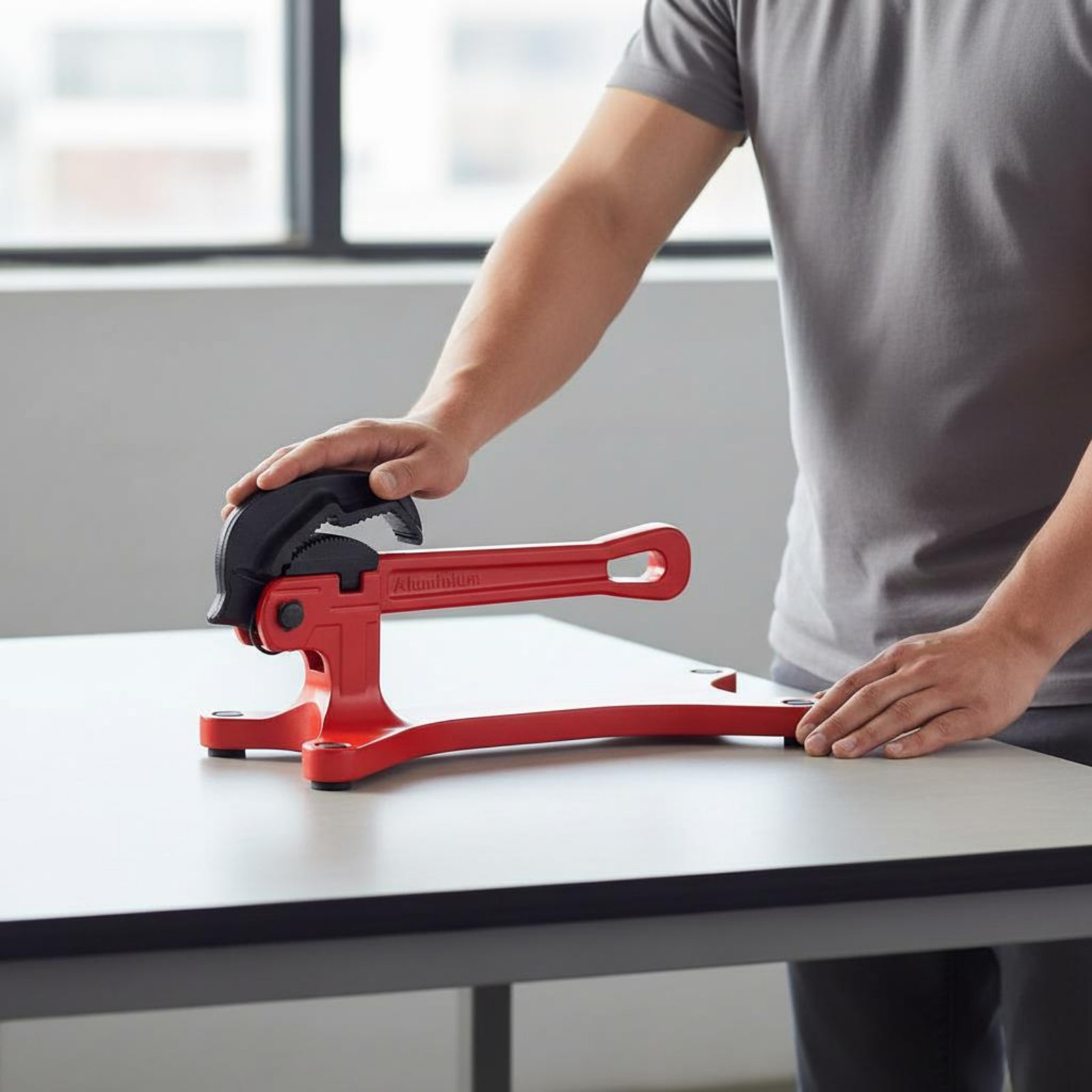 Tools In Workshop - Self-Locking Pipe Wrench Portable Self-Adjusting Pipe