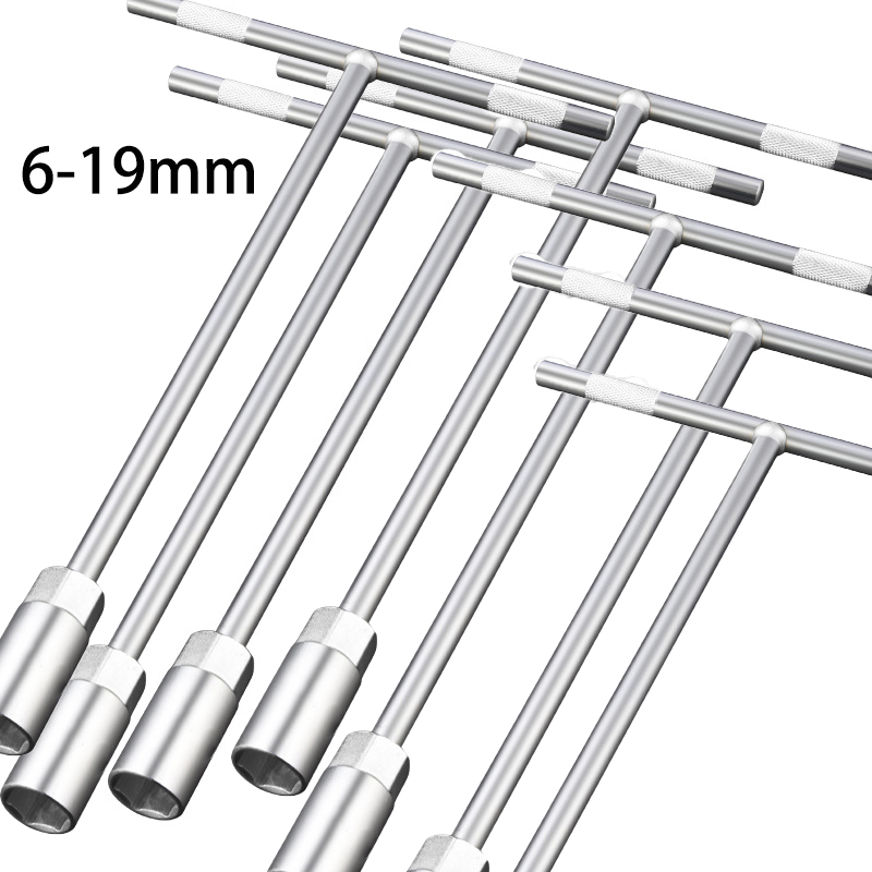 Tools For Motorcycle Workshop - 6-19mm T-Style Socket Wrench, Hex Nut