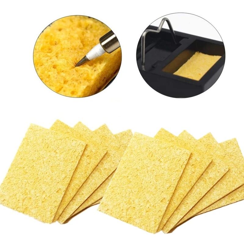 Tools For Electronic Workshop - 10Pcs 6x6cm Soldering Iron Cleaning Sponge,