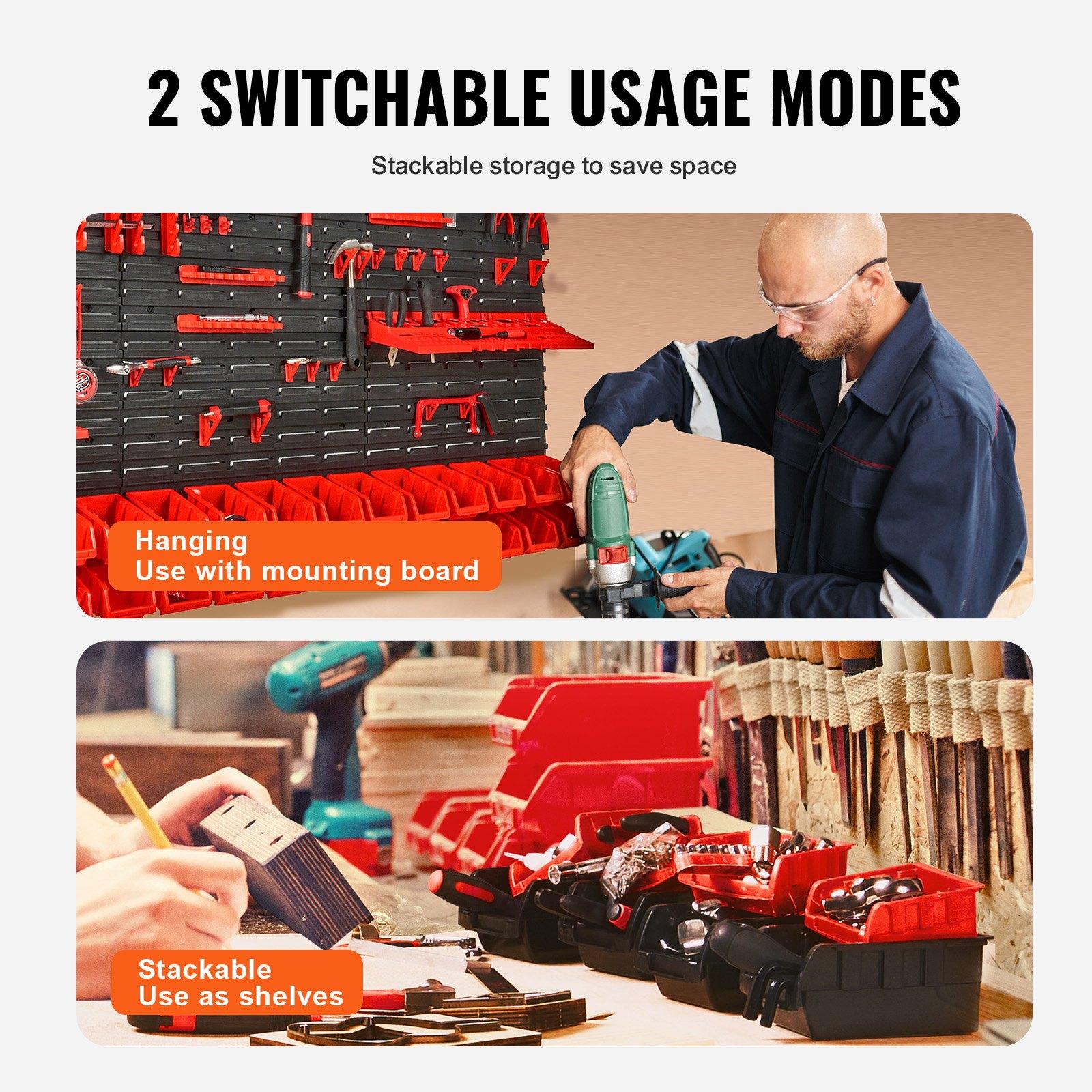 Wall Mounted 30-Bin Plastic Pa - Workshop Tools Wall review and price