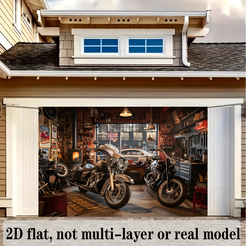Motorcycle Garage Tapestry Cla - Tools For Motorcycle Workshop review and price