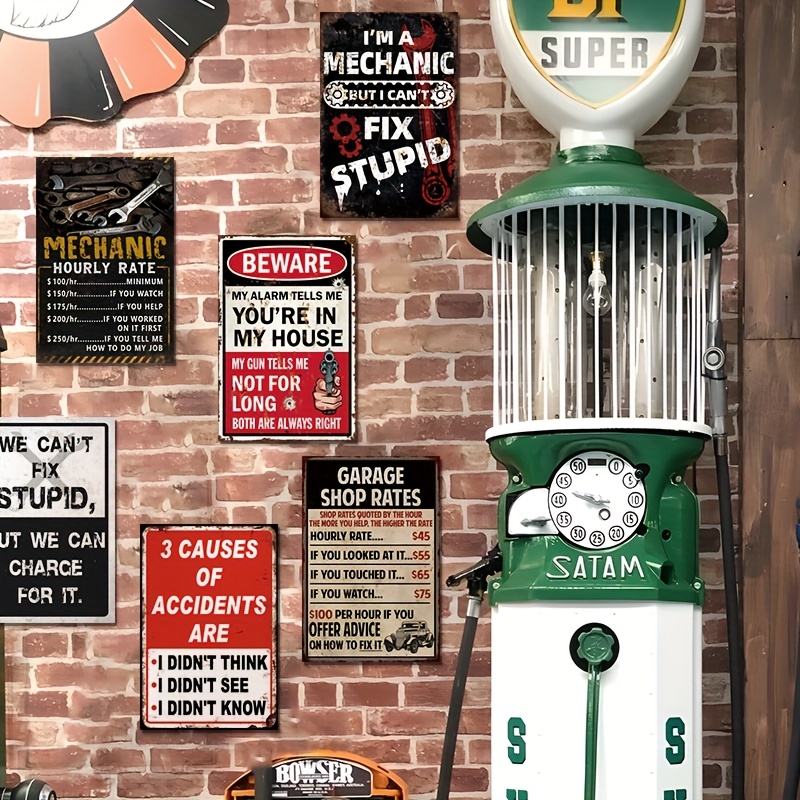 Decorative Sign & Plaque 6pcs  - Workshop Tools Logo review and price