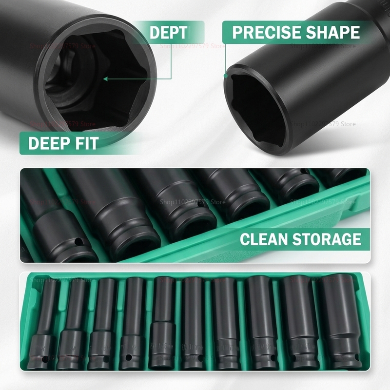 10pcs Socket Wrench Set 8-24mm - Tools For Motorcycle Workshop review and price