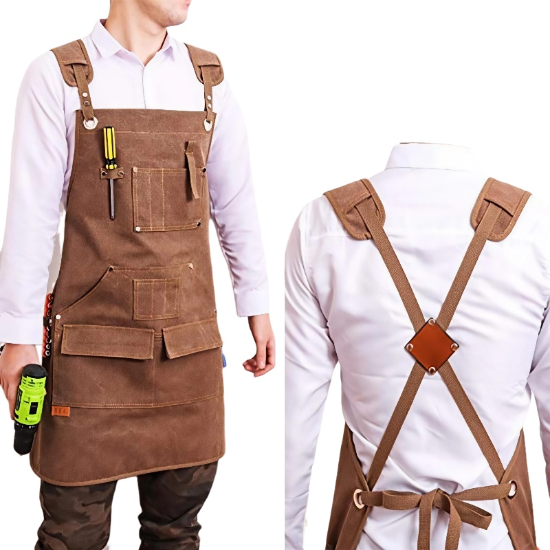 Heavy Duty Canvas Apron Custom - Workshop Tools Logo review and price